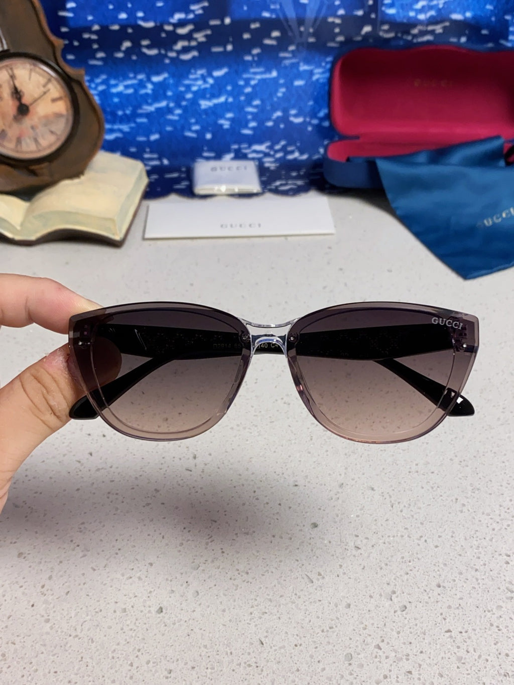 Gucci Cat-Eye Silver Lens Sunglasses for Men & Women - 357953 - detail image 4