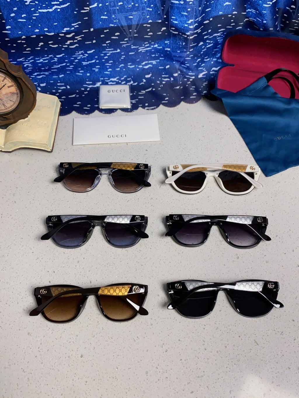 Gucci Cat-Eye Silver Lens Sunglasses for Men & Women - 357957 - detail image 11
