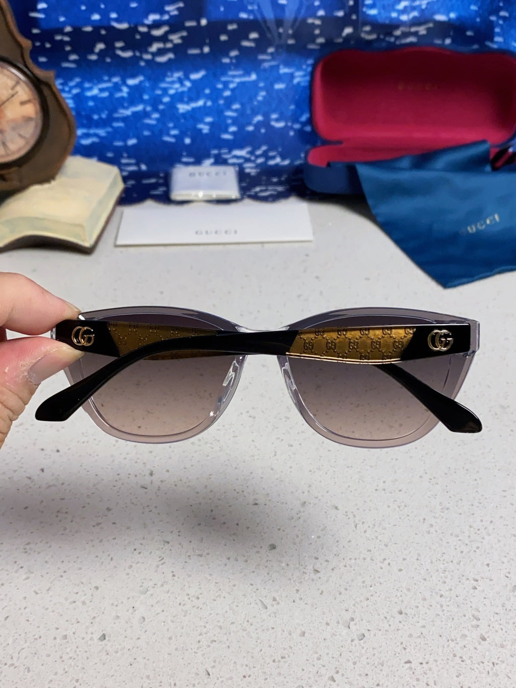 Gucci Cat-Eye Silver Lens Sunglasses for Men & Women - 486324 - detail image 5