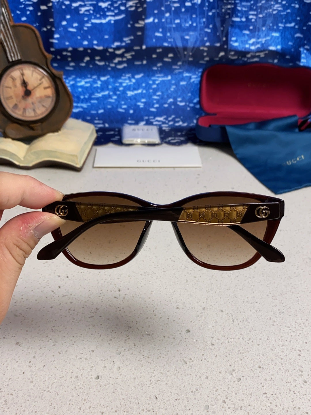 Gucci Cat-Eye Brown Lens Sunglasses for Men & Women - 357955 - detail image 5