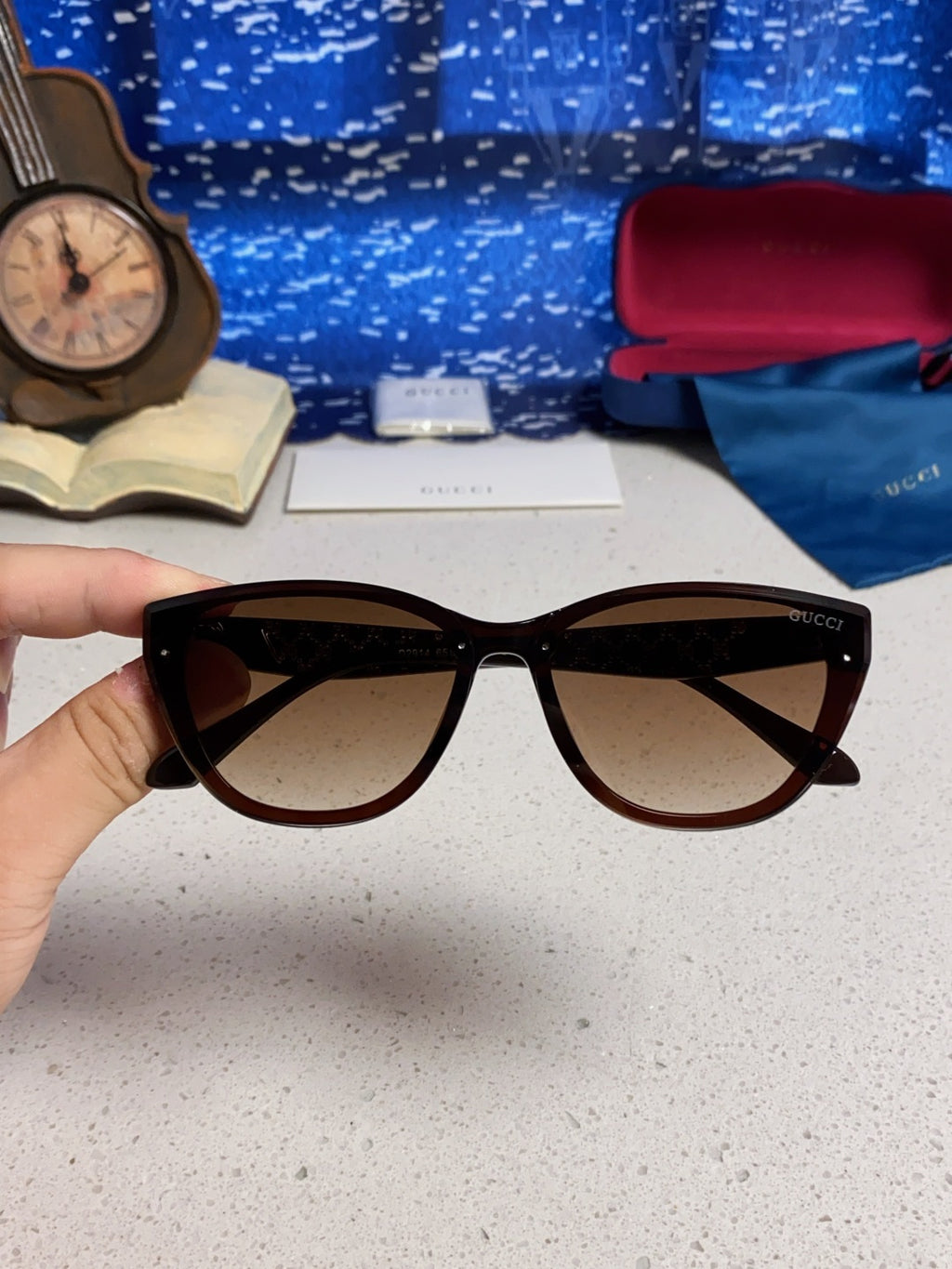 Gucci Cat-Eye Brown Lens Sunglasses for Men & Women - 357955 - detail image 4