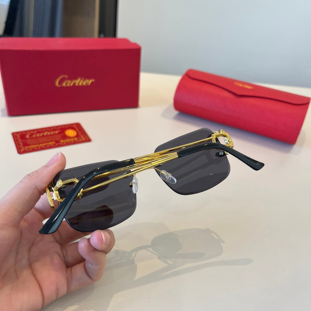 Cartier Lightweight Metal Rimless Red Lens Sunglasses for Men & Women - 867179 - detail image 5