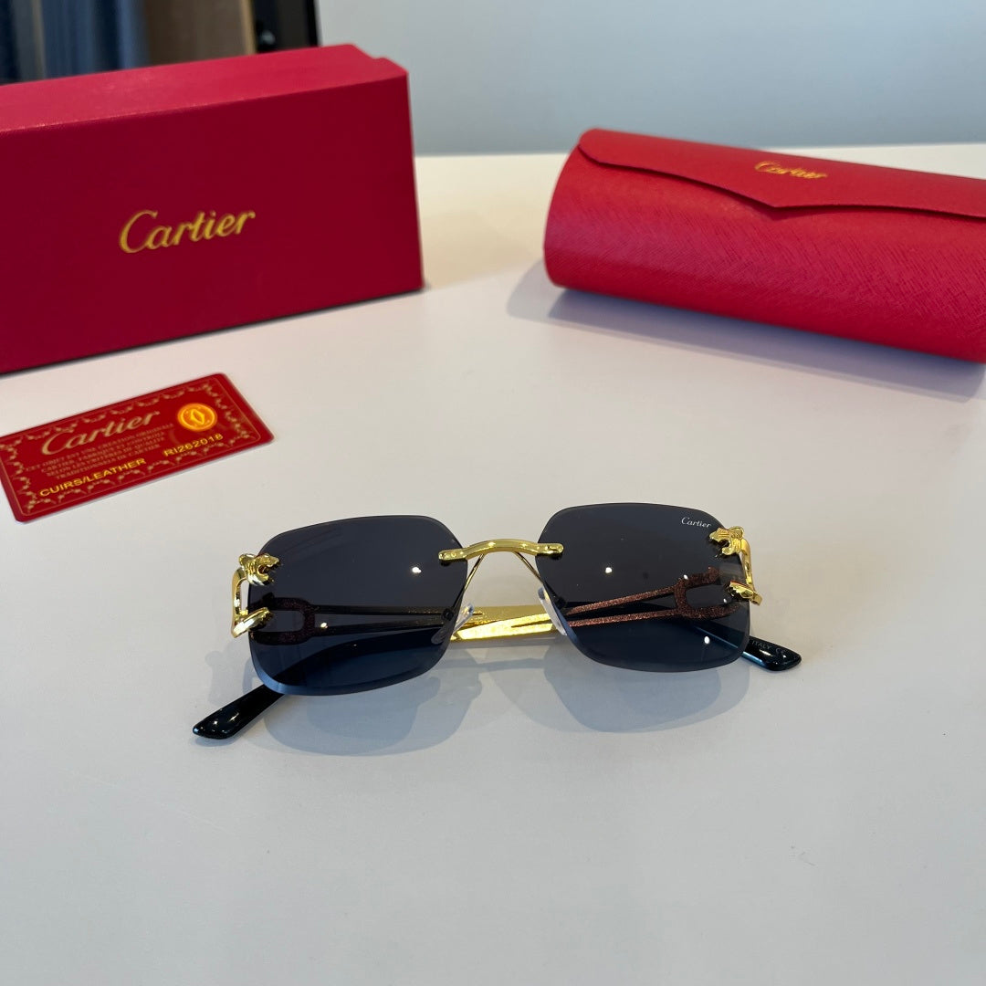 Cartier Lightweight Metal Rimless Red Lens Sunglasses for Men & Women - 398990 - detail image 8