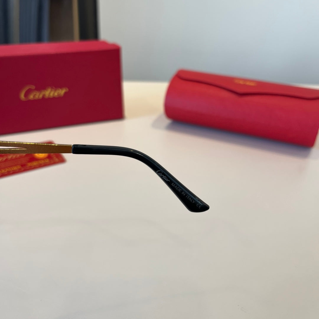 Cartier Lightweight Metal Rimless Red Lens Sunglasses for Men & Women - 398990 - detail image 4