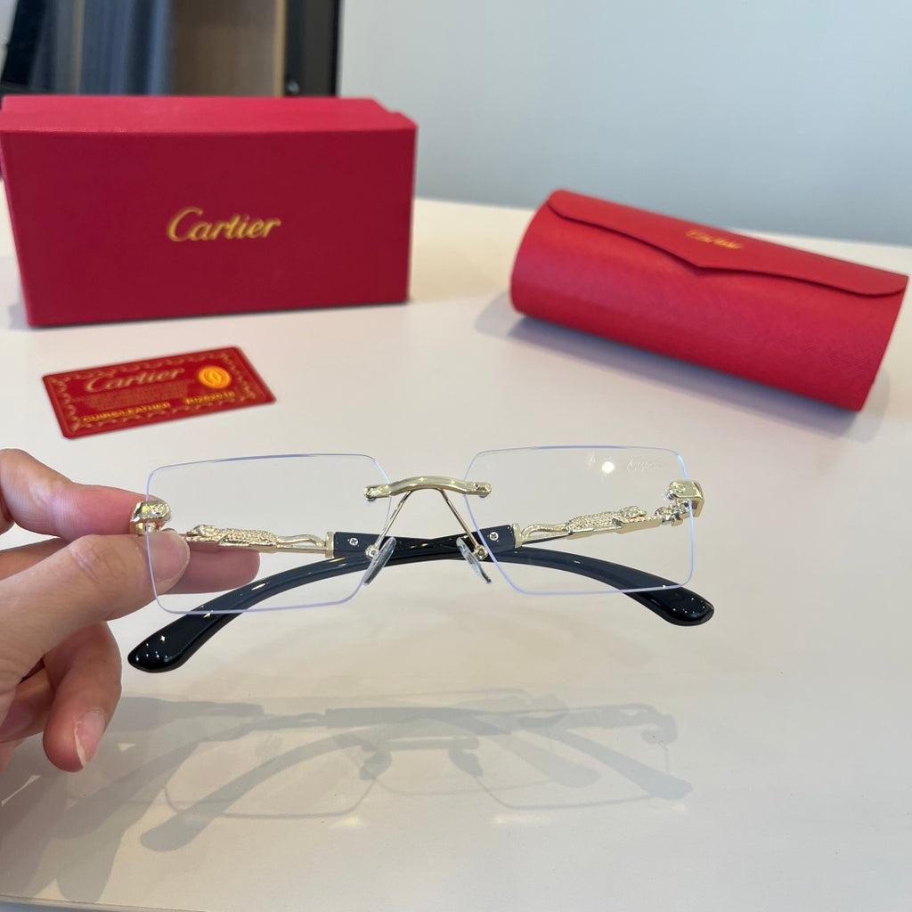 Cartier Lightweight Metal Rimless Silver Lens Sunglasses for Men & Wo - 998260 - detail image 9