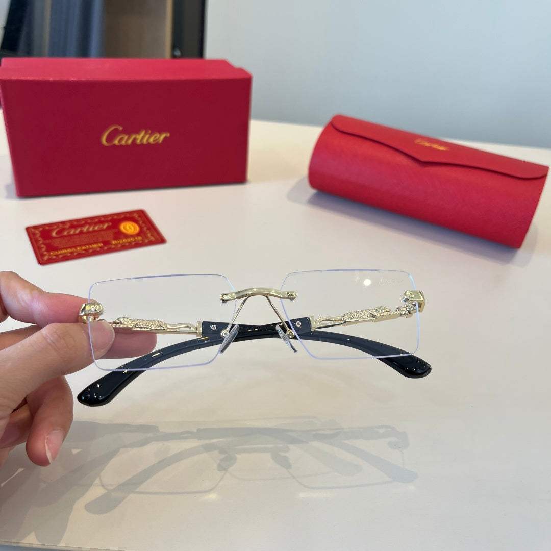 Cartier Lightweight Metal Rimless Silver Lens Sunglasses for Men & Wo - 867181 - detail image 9