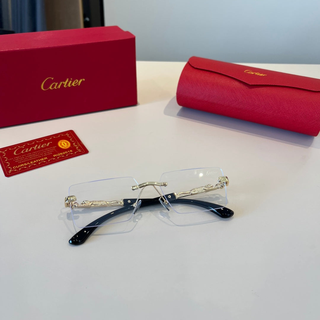 Cartier Lightweight Metal Rimless Silver Lens Sunglasses for Men & Wo - 998260 - detail image 10