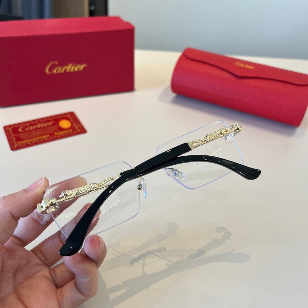 Cartier Lightweight Metal Rimless Silver Lens Sunglasses for Men & Wo - 998260 - detail image 7