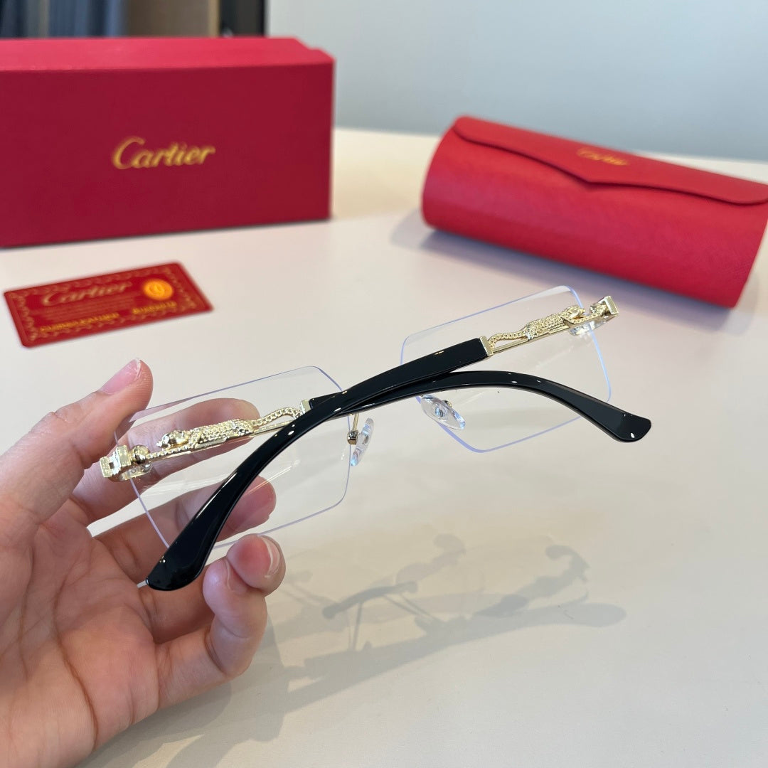 Cartier Lightweight Metal Rimless Silver Lens Sunglasses for Men & Wo - 998260 - detail image 5