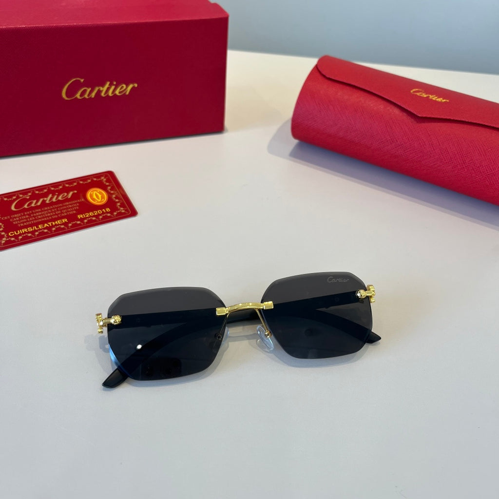 Cartier Lightweight Metal Rimless Silver Lens Sunglasses for Men & Wo - 998261 - detail image 10
