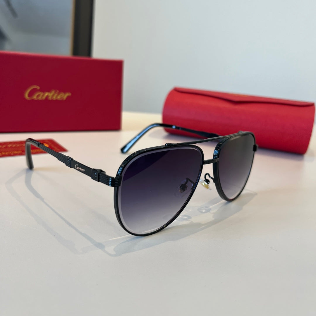 Cartier Lightweight Metal Rimless Silver Lens Sunglasses for Men & Wo - 998262
