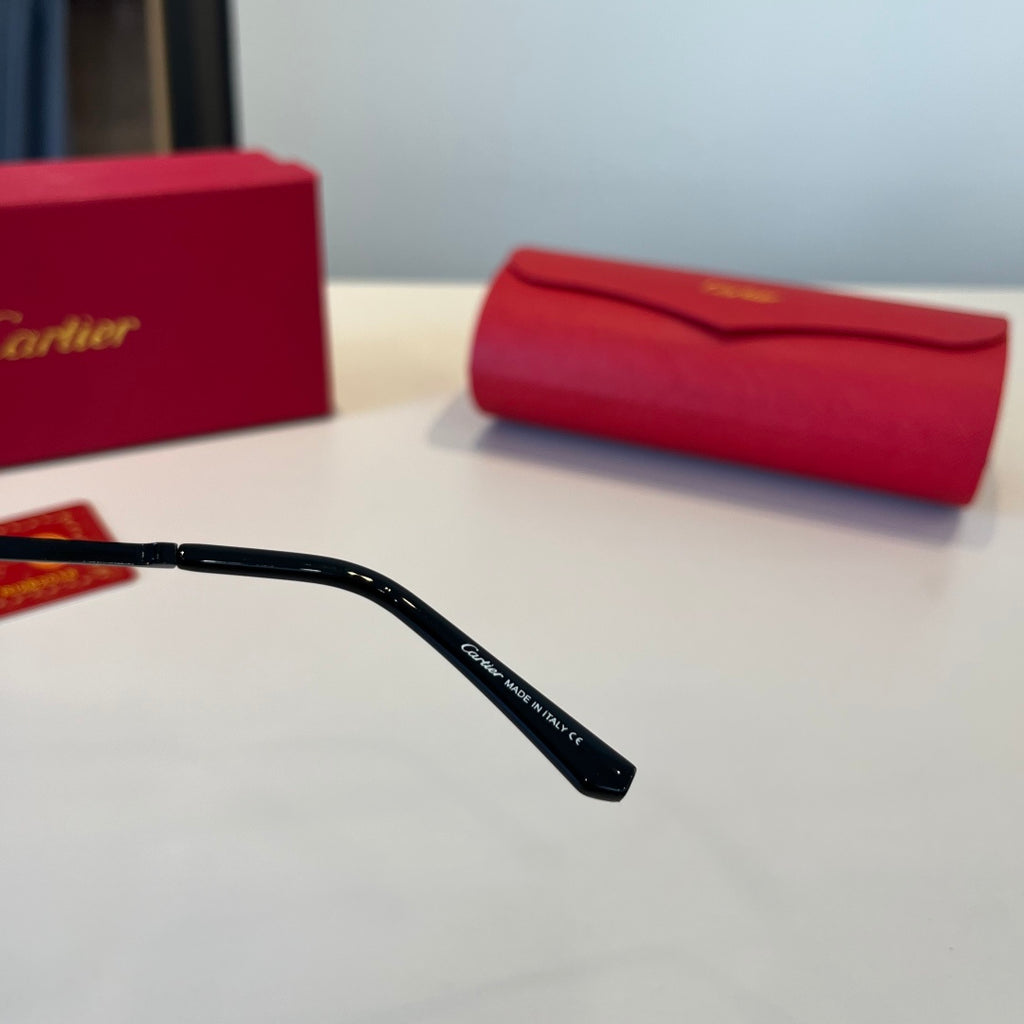 Cartier Lightweight Metal Rimless Silver Lens Sunglasses for Men & Wo - 998262 - detail image 5