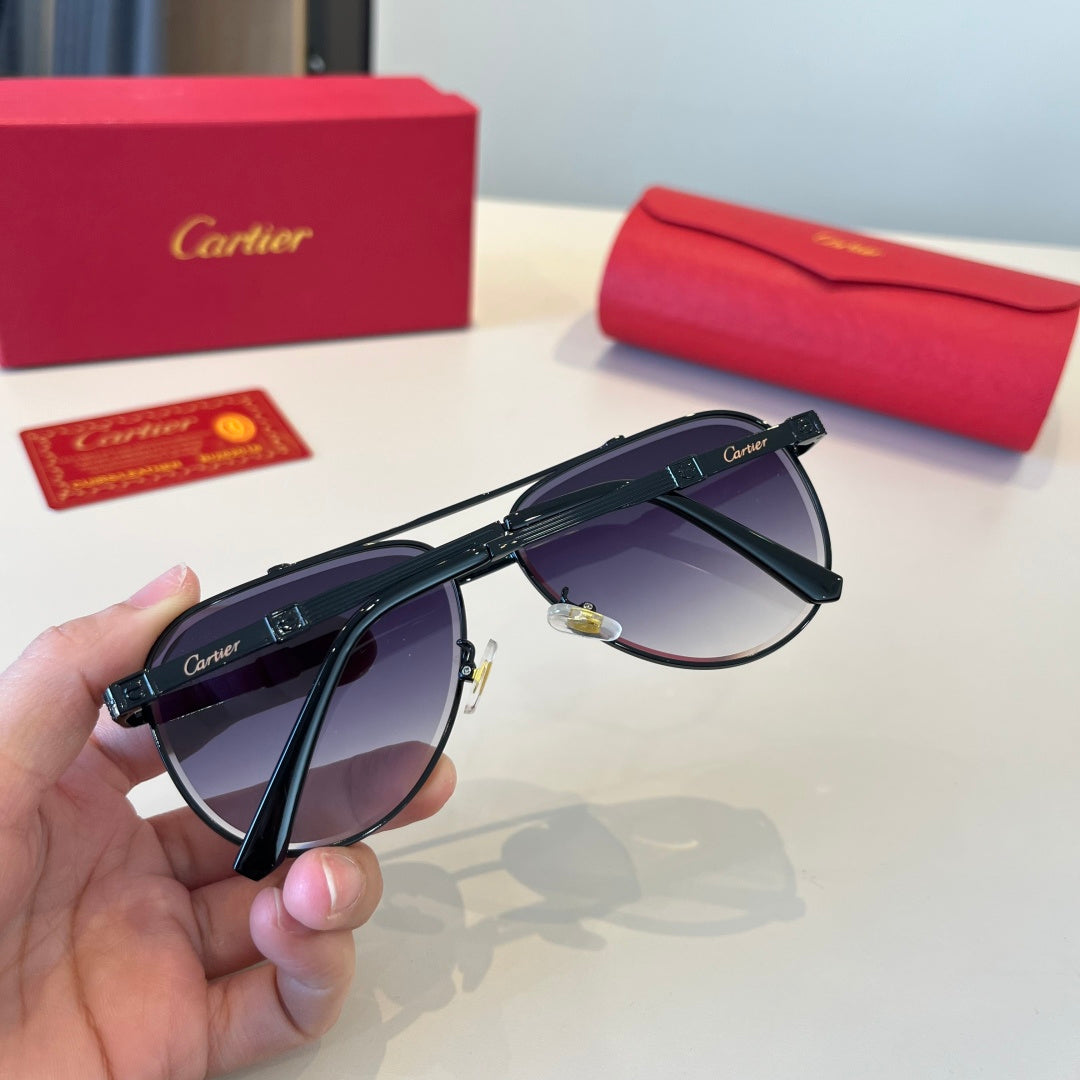 Cartier Lightweight Metal Rimless Silver Lens Sunglasses for Men & Wo - 998262 - detail image 7
