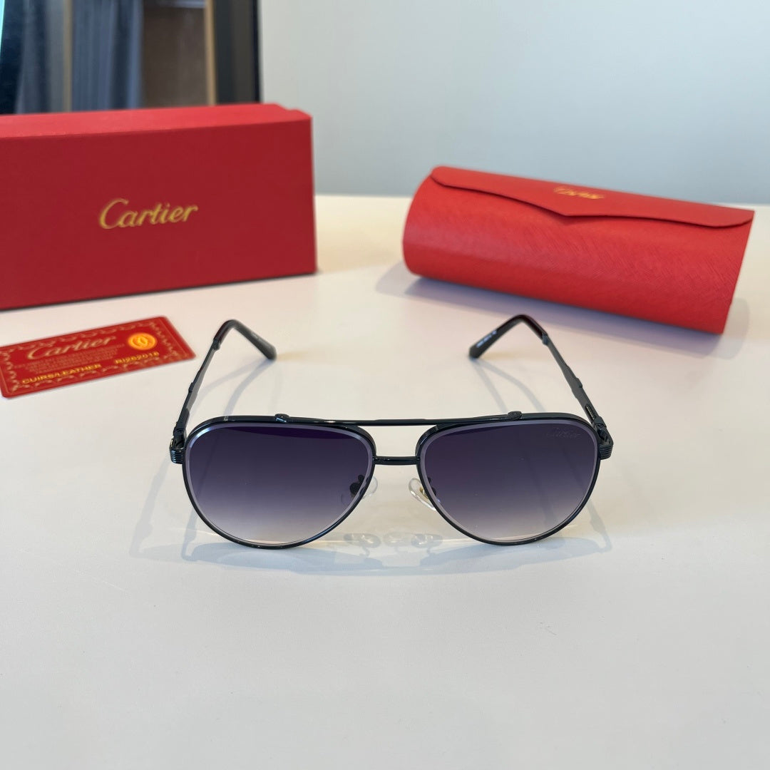 Cartier Lightweight Metal Rimless Silver Lens Sunglasses for Men & Wo - 998262 - detail image 2