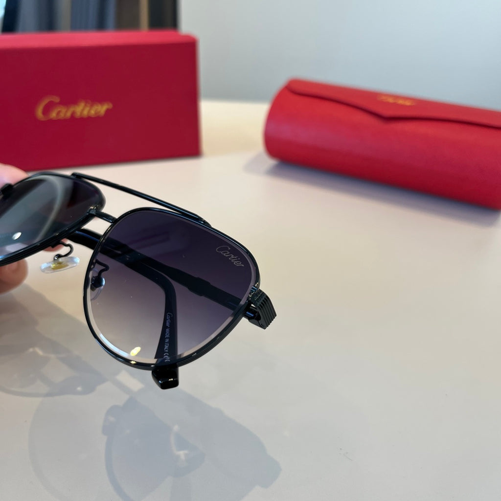 Cartier Lightweight Metal Rimless Silver Lens Sunglasses for Men & Wo - 998262 - detail image 9