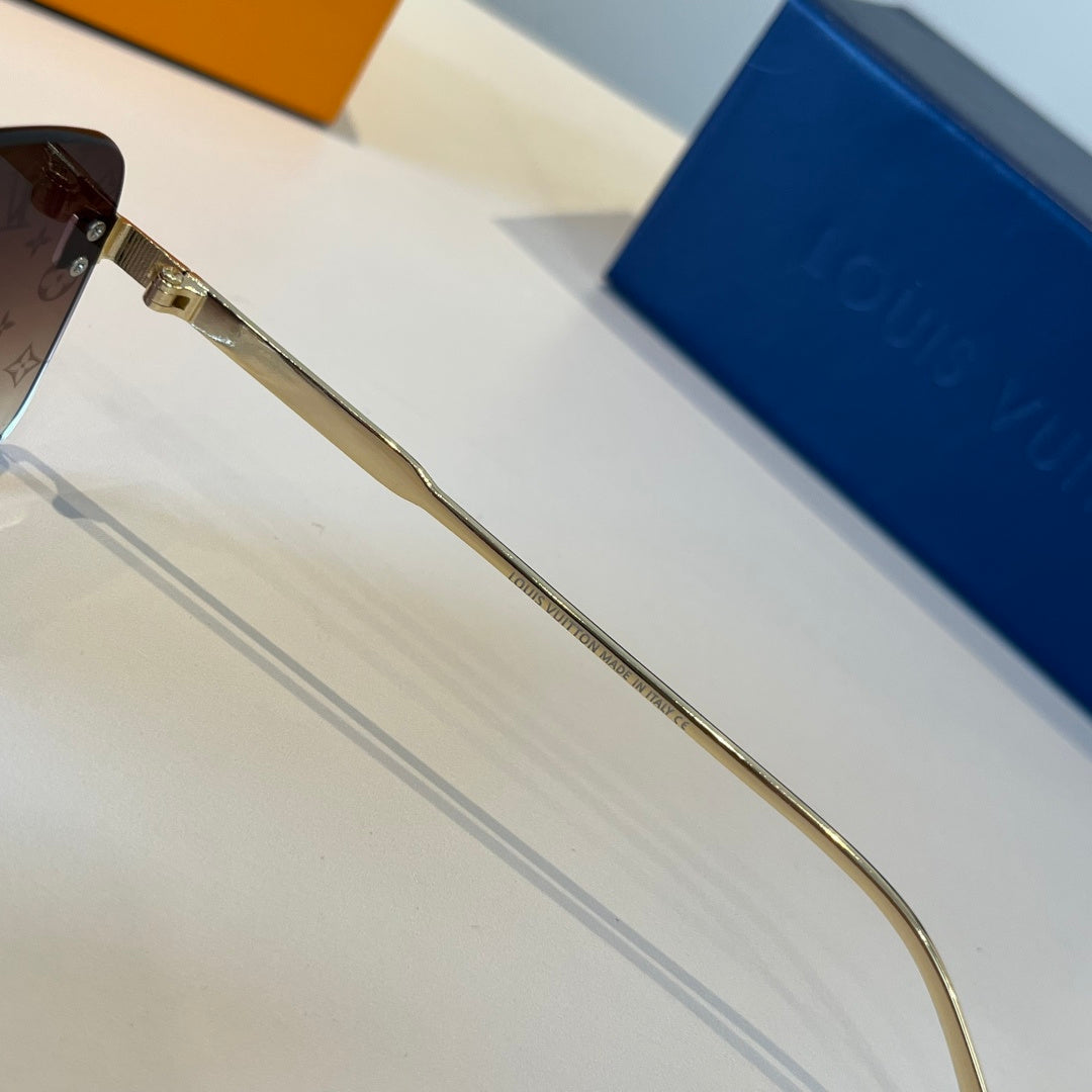 Louis Vuitton Metal Aviator Brown Lens Sunglasses for Men & Women - 997409 - detail image 4