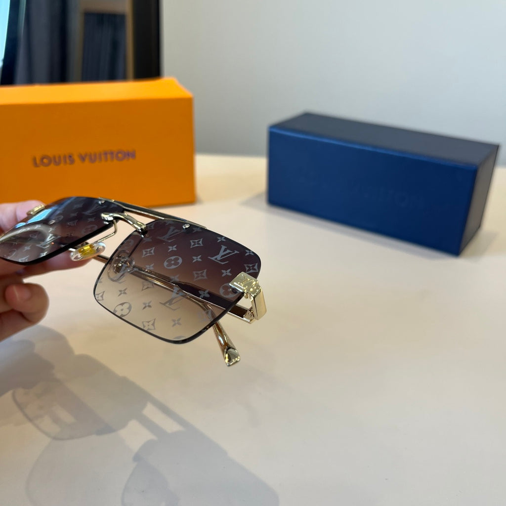 Louis Vuitton Metal Aviator Brown Lens Sunglasses for Men & Women - 997409 - detail image 9