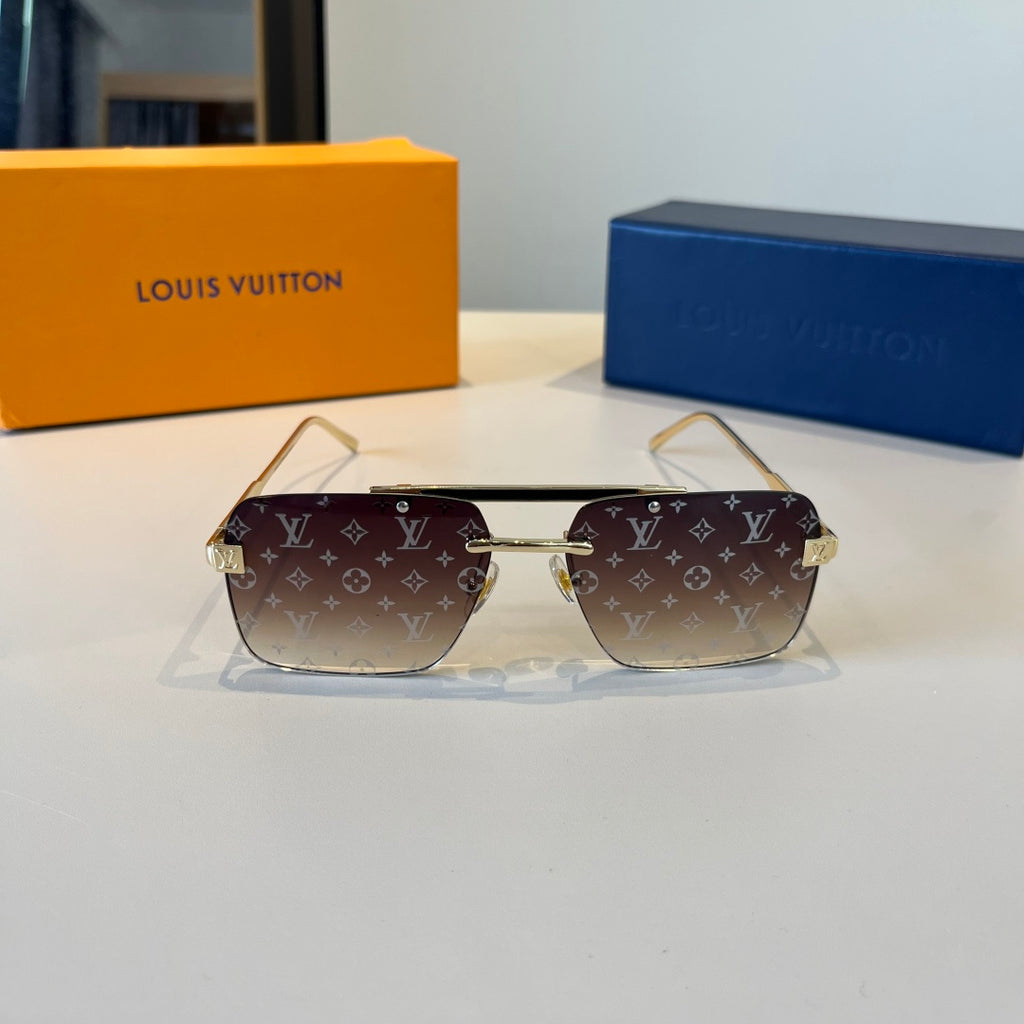 Louis Vuitton Metal Aviator Brown Lens Sunglasses for Men & Women - 997409 - detail image 2