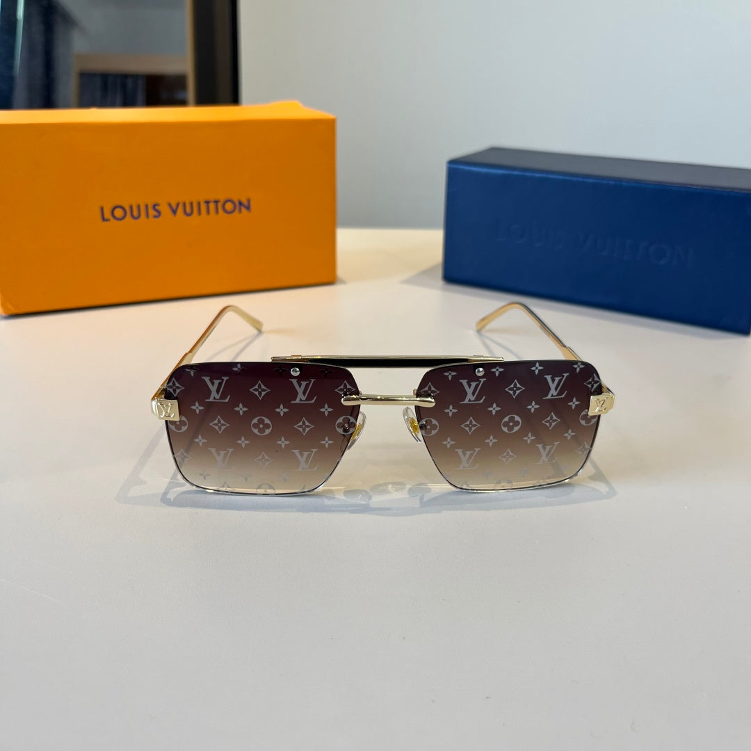 Louis Vuitton Metal Aviator Brown Lens Sunglasses for Men & Women - 997409 - detail image 2