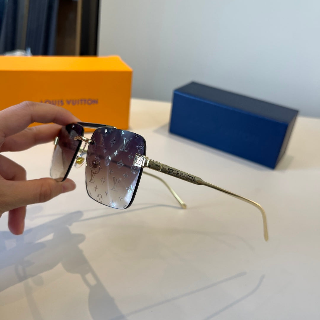 Louis Vuitton Metal Aviator Brown Lens Sunglasses for Men & Women - 997409 - detail image 6