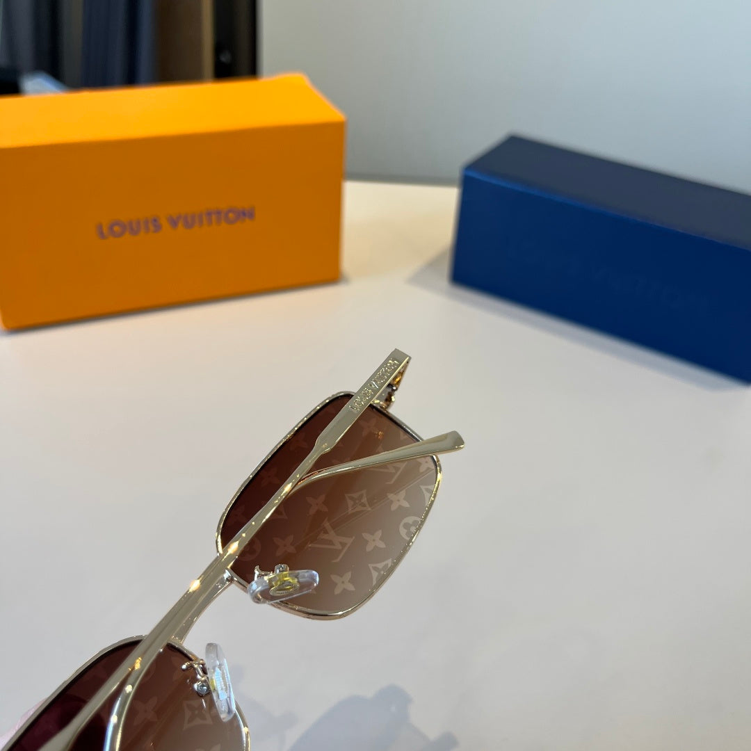 Louis Vuitton Metal Fashion Brown Lens Sunglasses for Men & Women - 997411 - detail image 6