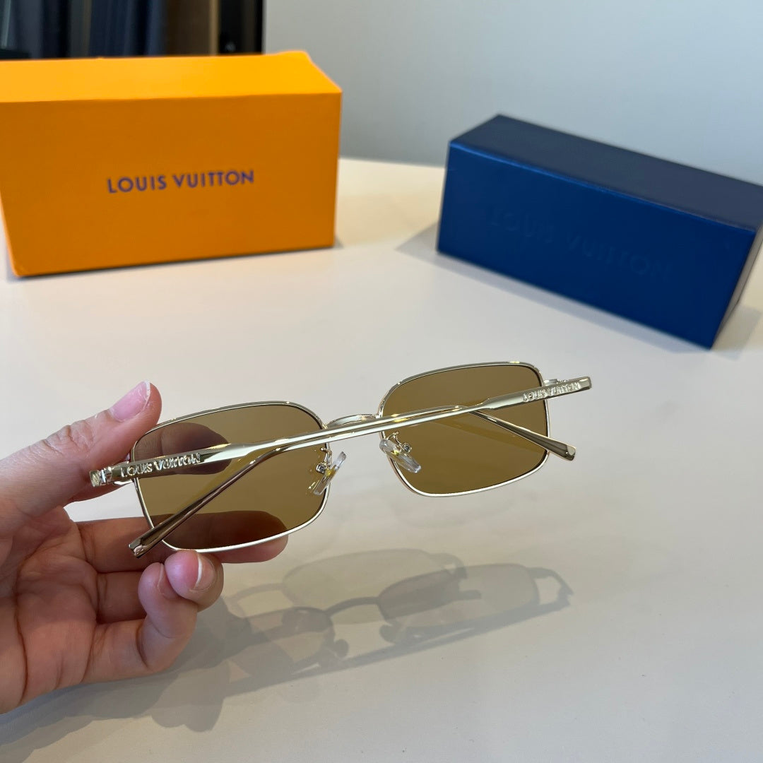 Louis Vuitton Metal Fashion Brown Lens Sunglasses for Men & Women - detail image 7