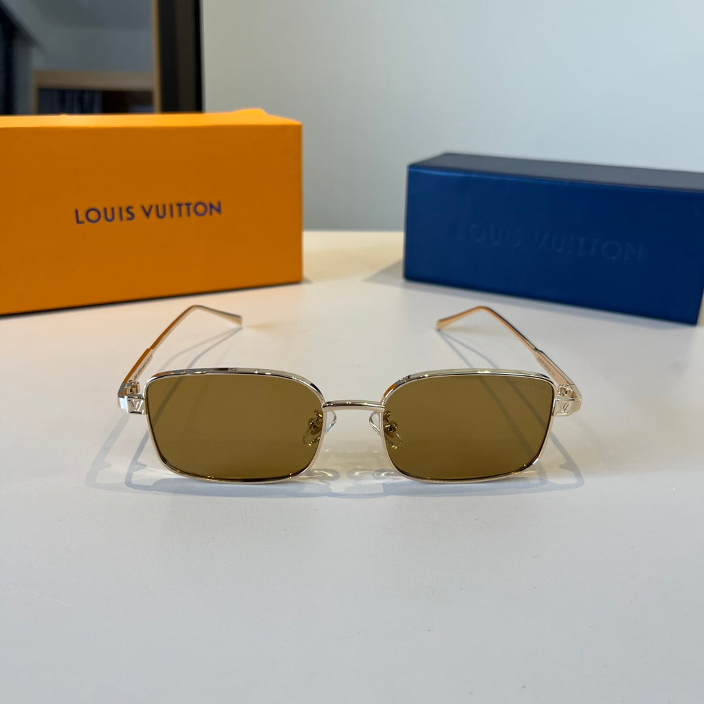 Louis Vuitton Metal Fashion Brown Lens Sunglasses for Men & Women - detail image 2
