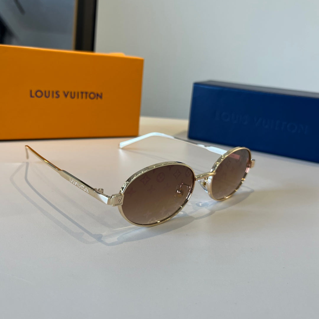 Louis Vuitton Metal Fashion Brown Lens Sunglasses for Men & Women - 486159