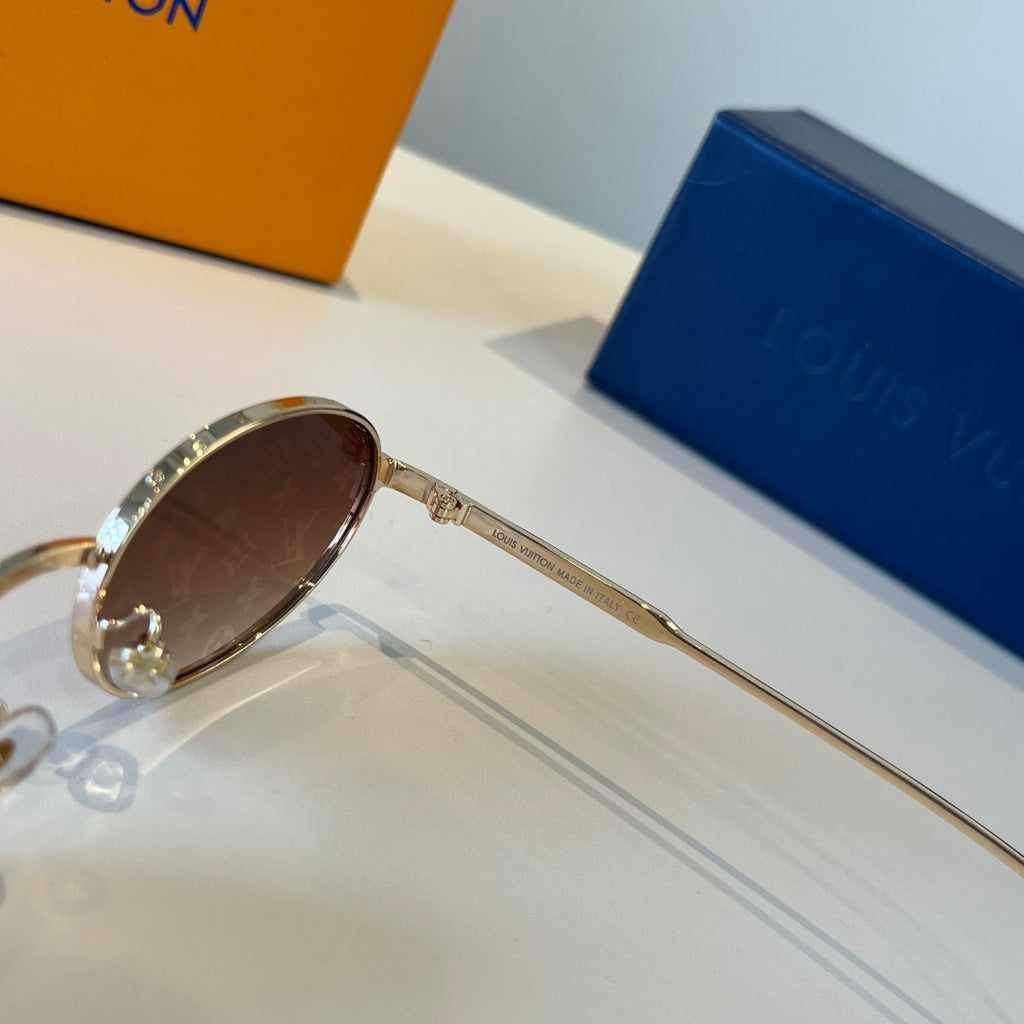 Louis Vuitton Metal Fashion Brown Lens Sunglasses for Men & Women - 997417 - detail image 4