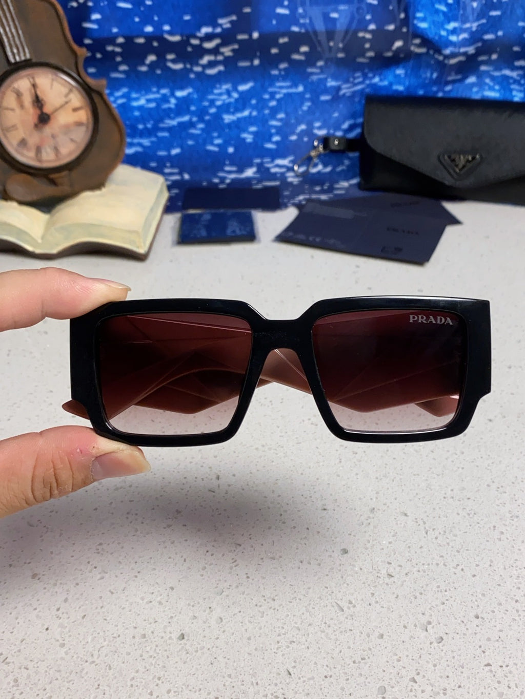 Prada Fashion Red Lens Sunglasses for Men & Women - 382721 - detail image 4