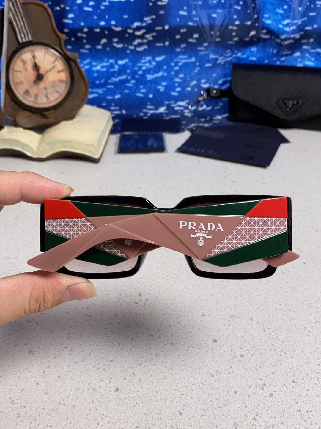 Prada Fashion Red Lens Sunglasses for Men & Women - 382721 - detail image 5