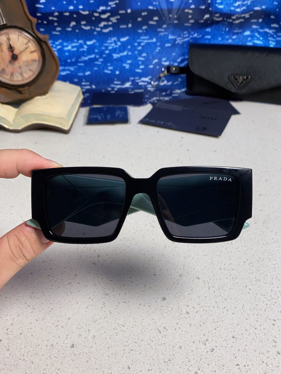 Prada Fashion Black Lens Sunglasses for Men & Women - 382722 - detail image 4