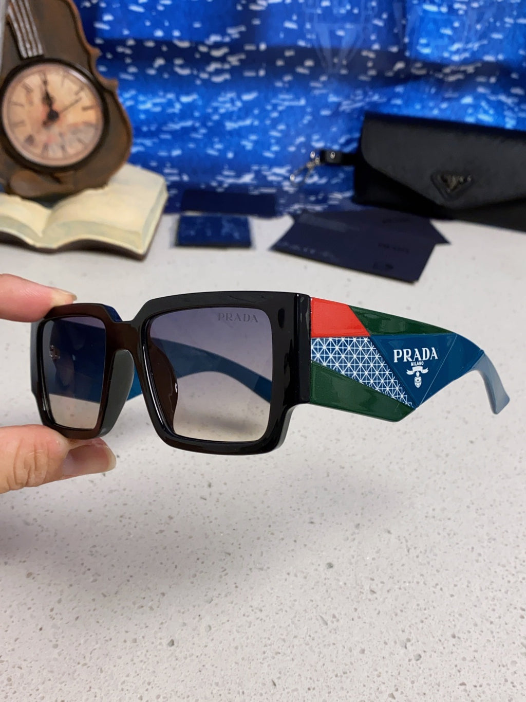 Prada Fashion Silver Lens Sunglasses for Men & Women - 382723 - detail image 6