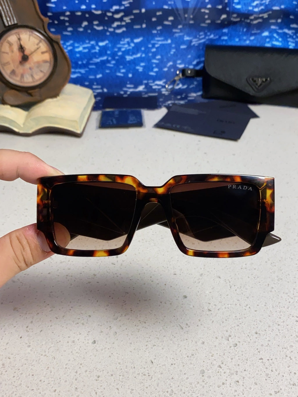 Prada Fashion Brown Lens Sunglasses for Men & Women - 382724 - detail image 4