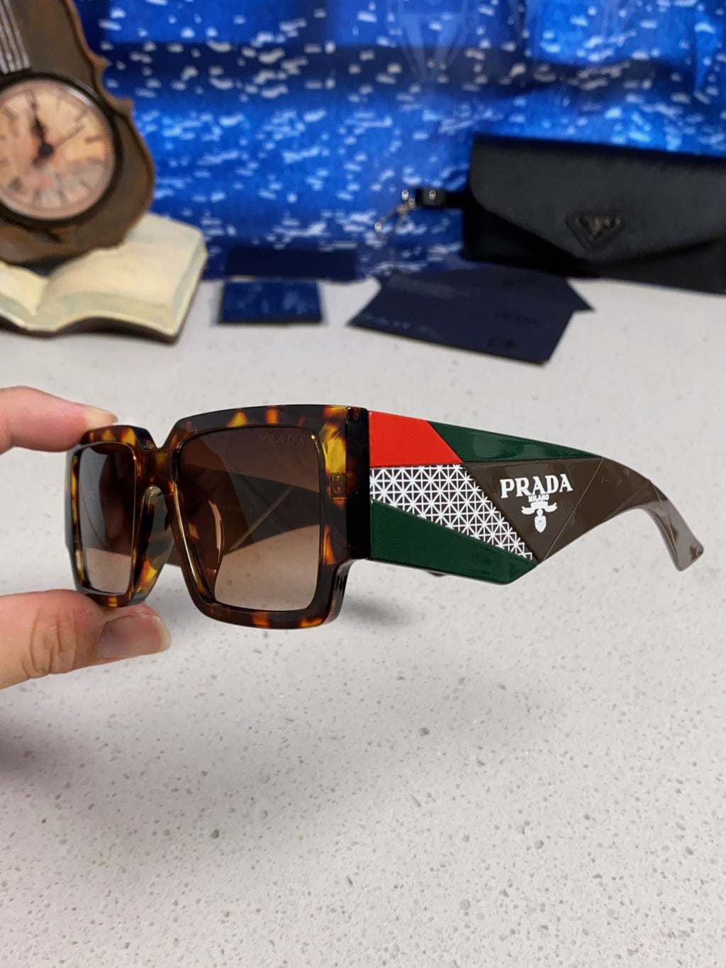 Prada Fashion Brown Lens Sunglasses for Men & Women - 382724 - detail image 6