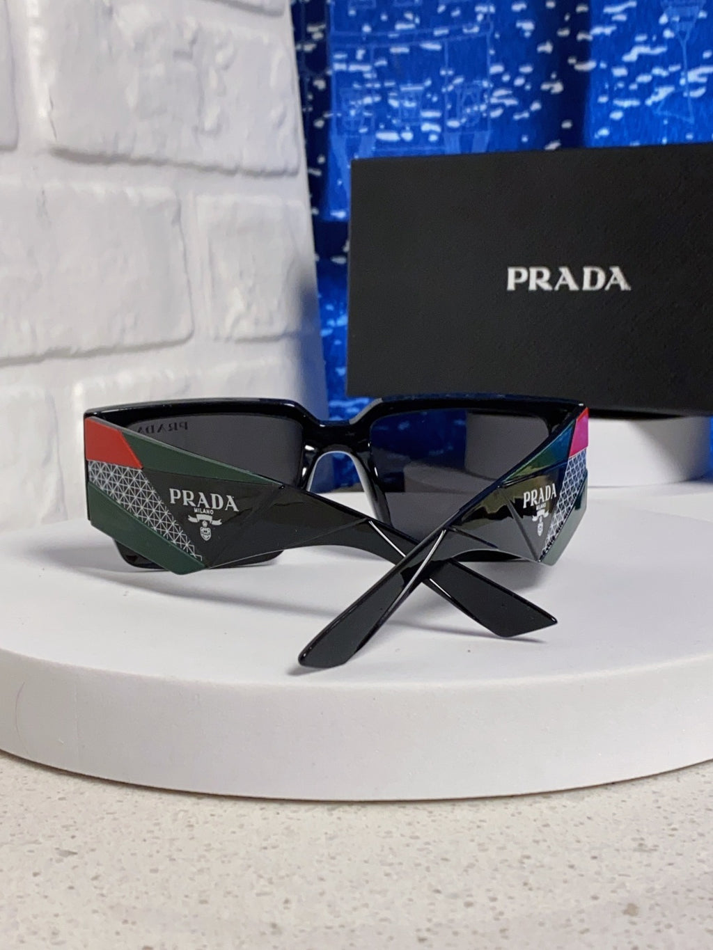 Prada Fashion Black Lens Sunglasses for Men & Women - 382725 - detail image 3