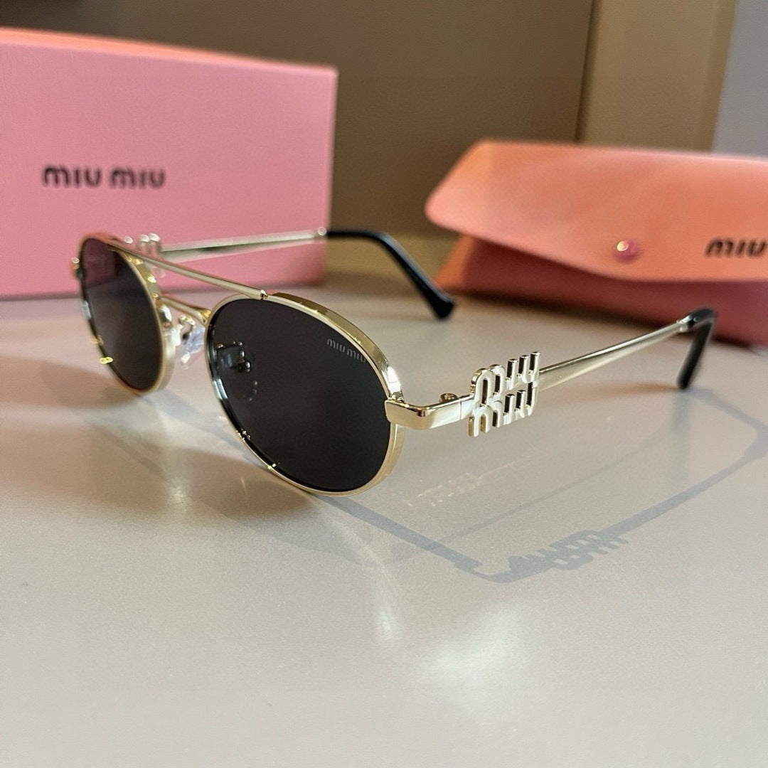 Miu Miu Metal Fashion Brown Lens Sunglasses for Men & Women - 399244 - detail image 2