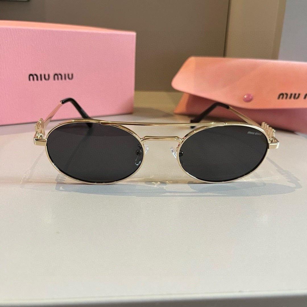 Miu Miu Metal Fashion Brown Lens Sunglasses for Men & Women - 466099 - detail image 4