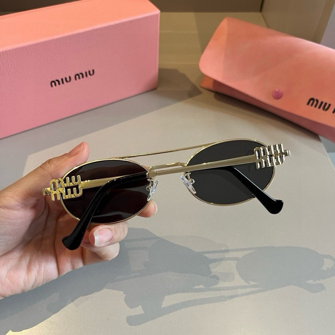 Miu Miu Metal Fashion Brown Lens Sunglasses for Men & Women - 399244 - detail image 6