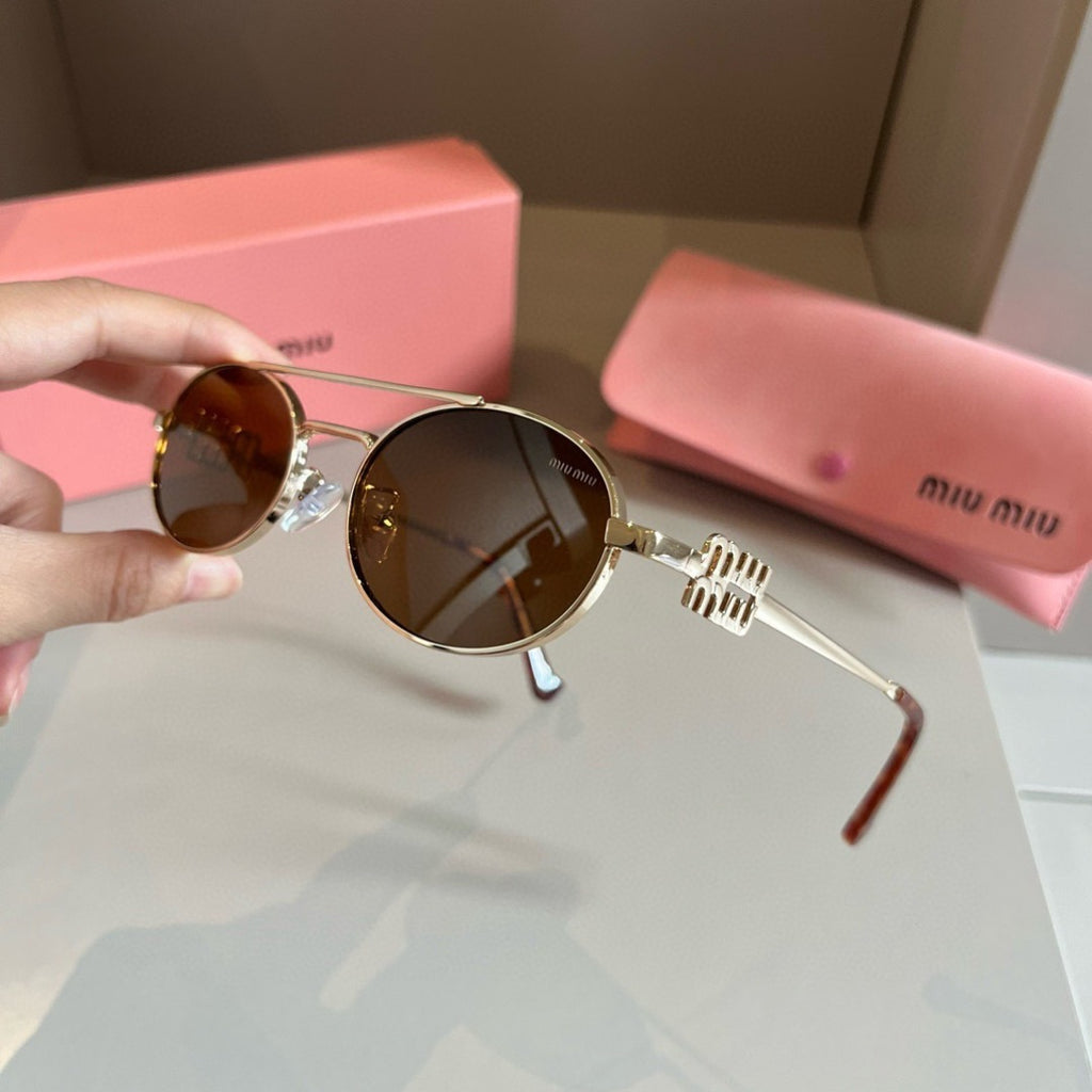 Miu Miu Metal Fashion Brown Lens Sunglasses for Men & Women - 466100 - detail image 4
