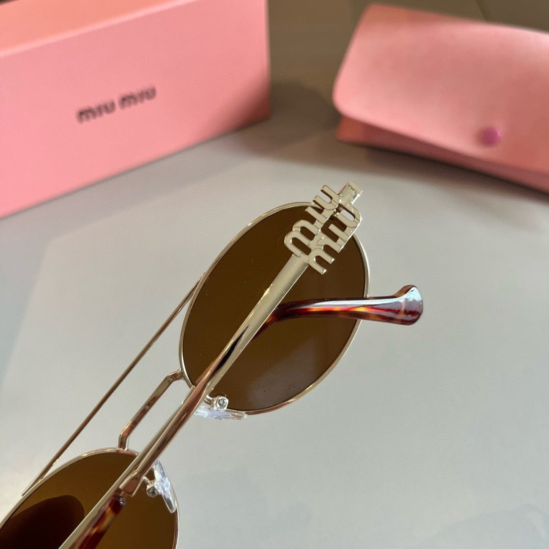 Miu Miu Metal Fashion Brown Lens Sunglasses for Men & Women - 466100 - detail image 7