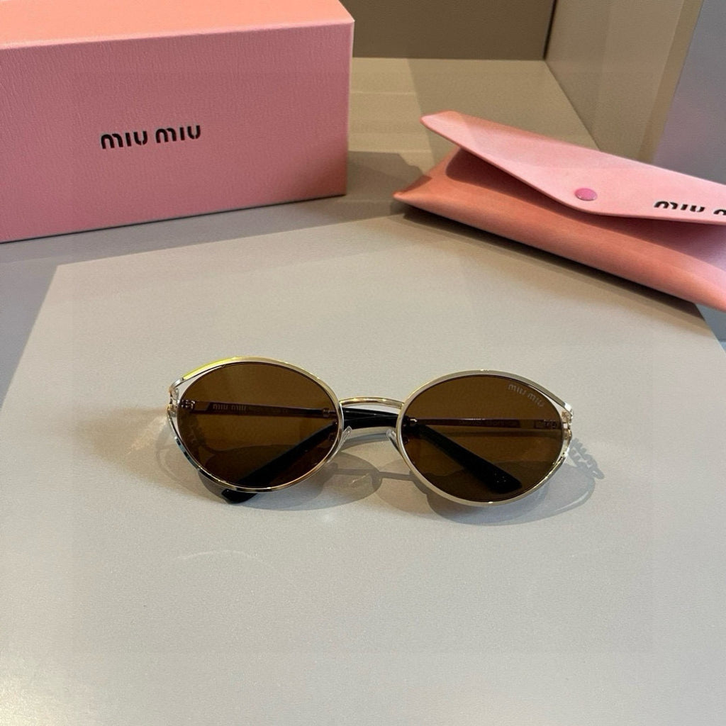 Miu Miu Metal Fashion Brown Lens Sunglasses for Men & Women - 432565 - detail image 4