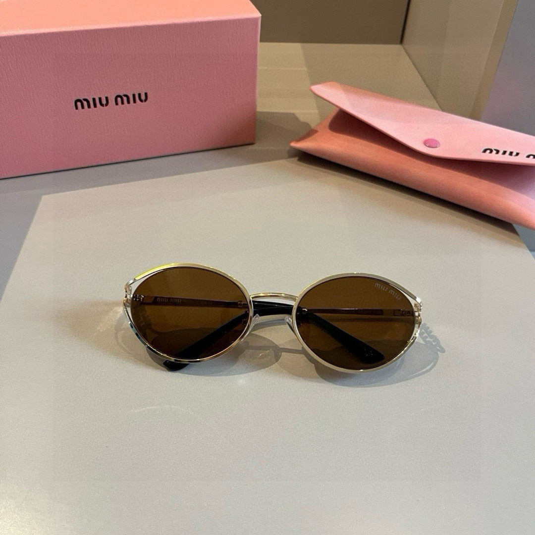 Miu Miu Metal Fashion Brown Lens Sunglasses for Men & Women - 399234 - detail image 4