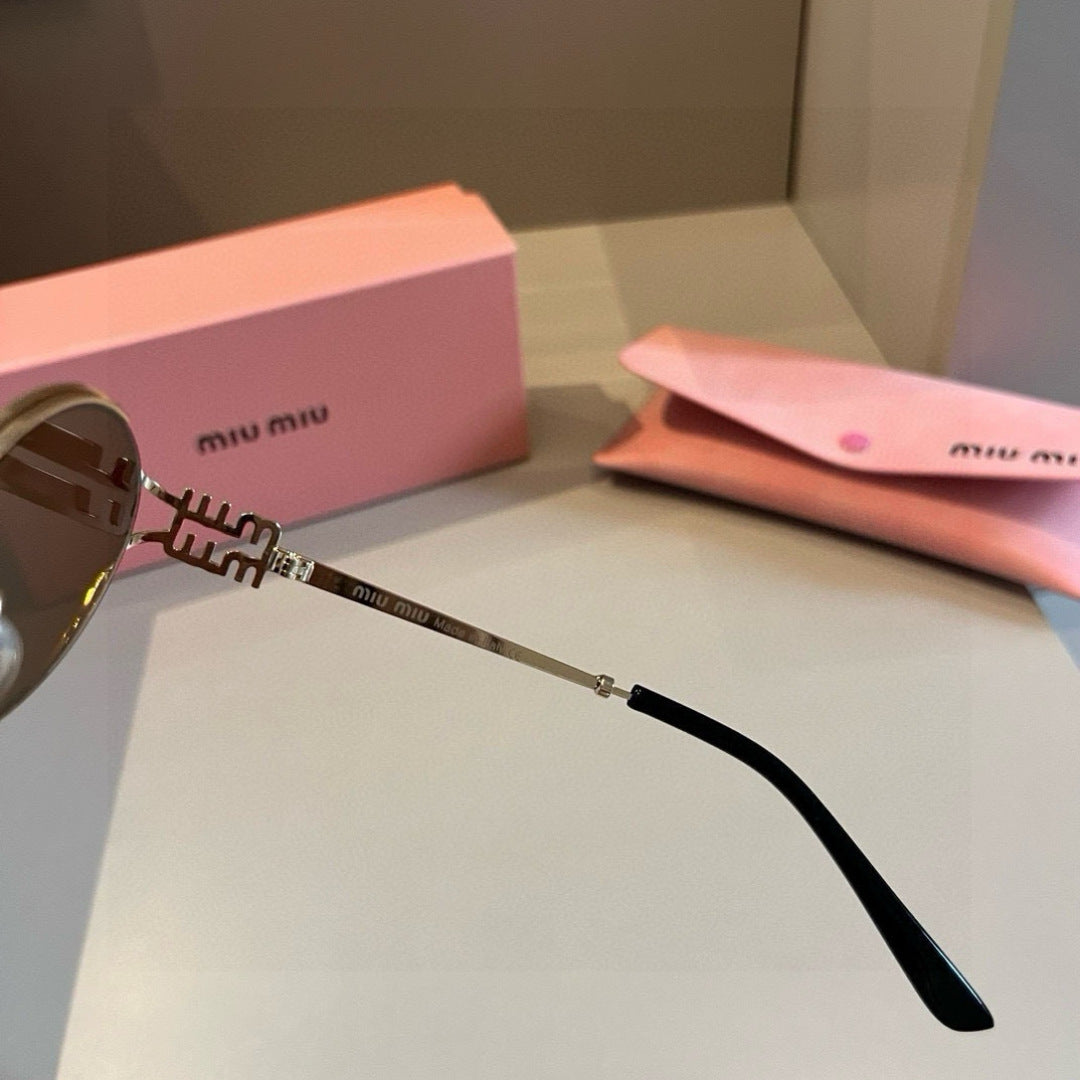 Miu Miu Metal Fashion Brown Lens Sunglasses for Men & Women - 399234 - detail image 7