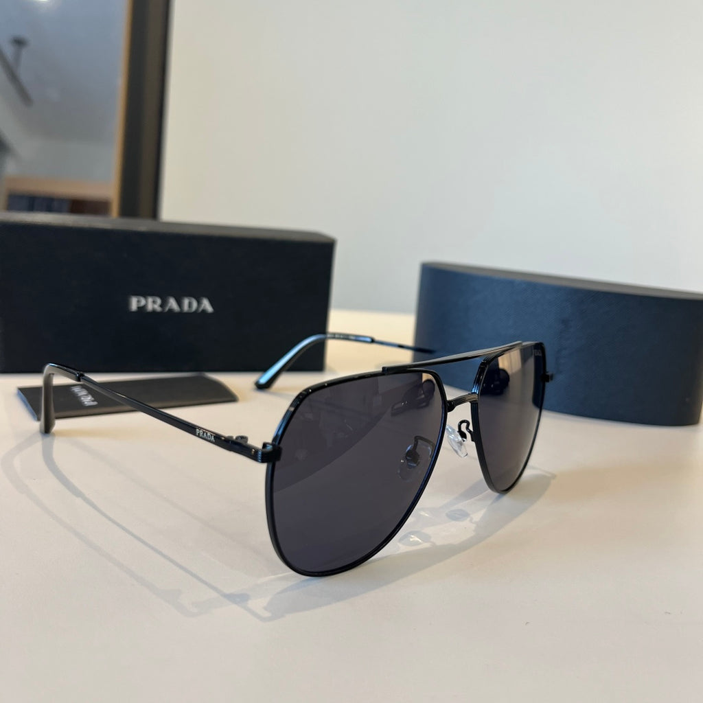 Prada Polarized Fashion Black Lens Sunglasses for Men - 487062