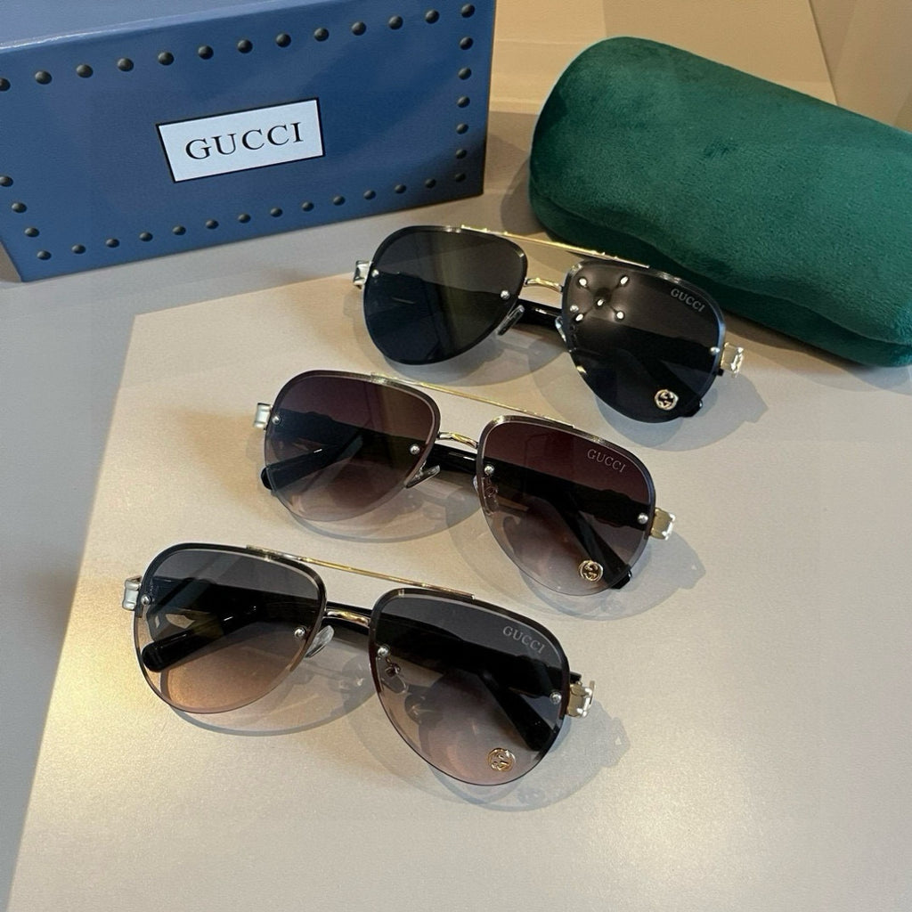 Gucci Metal Aviator Gold Lens Sunglasses for Men & Women - 464974 - detail image 9