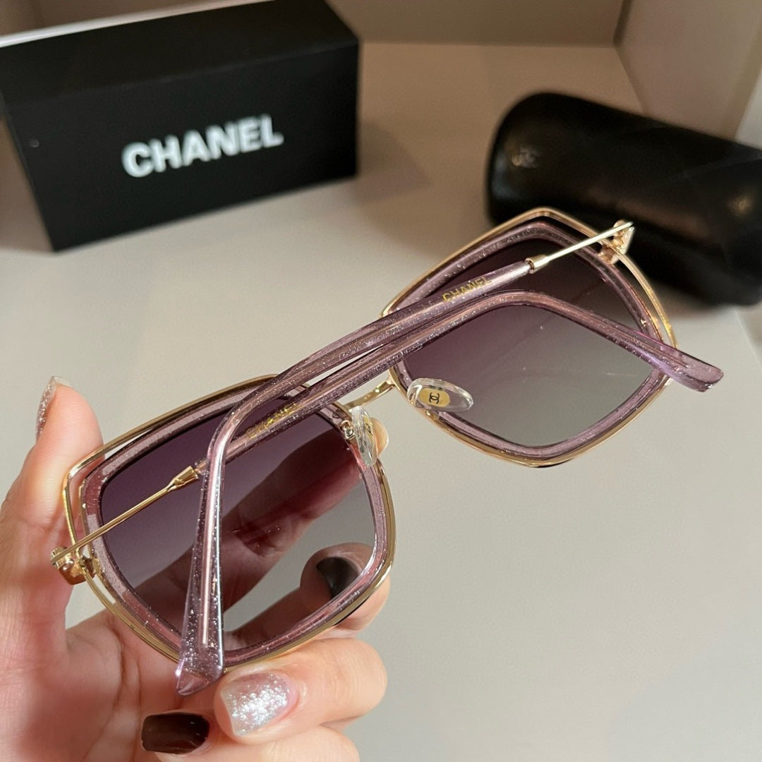 Chanel Oversized Silver Lens Sunglasses for Men & Women - 415273 - detail image 6