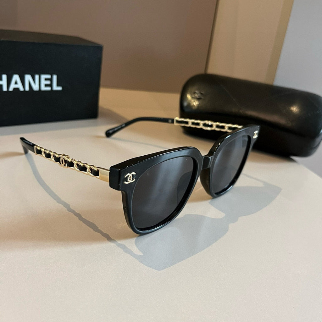 Chanel Oversized Gold Lens Sunglasses for Men & Women - 997780
