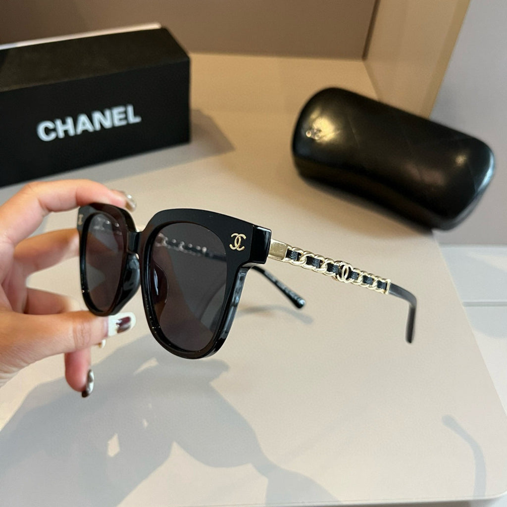 Chanel Oversized Gold Lens Sunglasses for Men & Women - 997780 - detail image 4