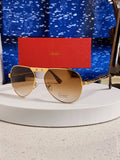 Cartier Folding Fashion Brown Lens Sunglasses for Men & Women